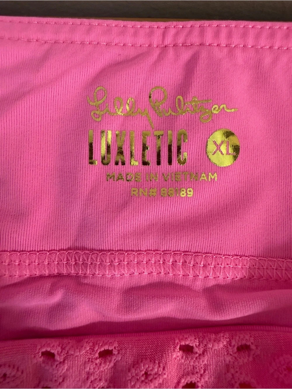 Lily Pulitzer Bright Pink Eyelet Skort Skirt Luxletic